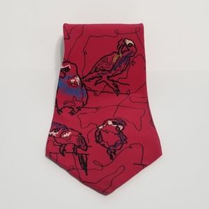 Perry Ellis Portfolio Parrot Silk Tie